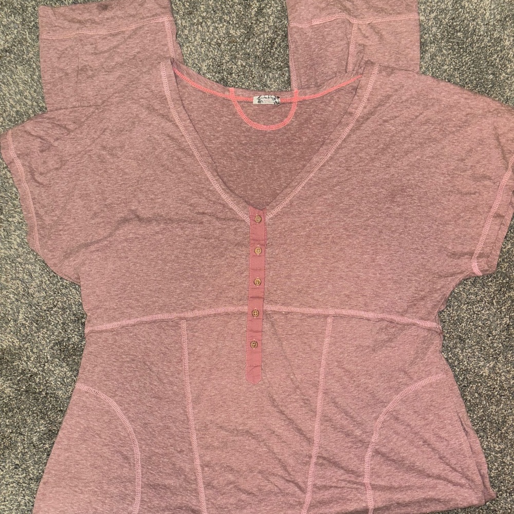 Free People Intimately Pillow talk Henley Romper Jumpsuit
